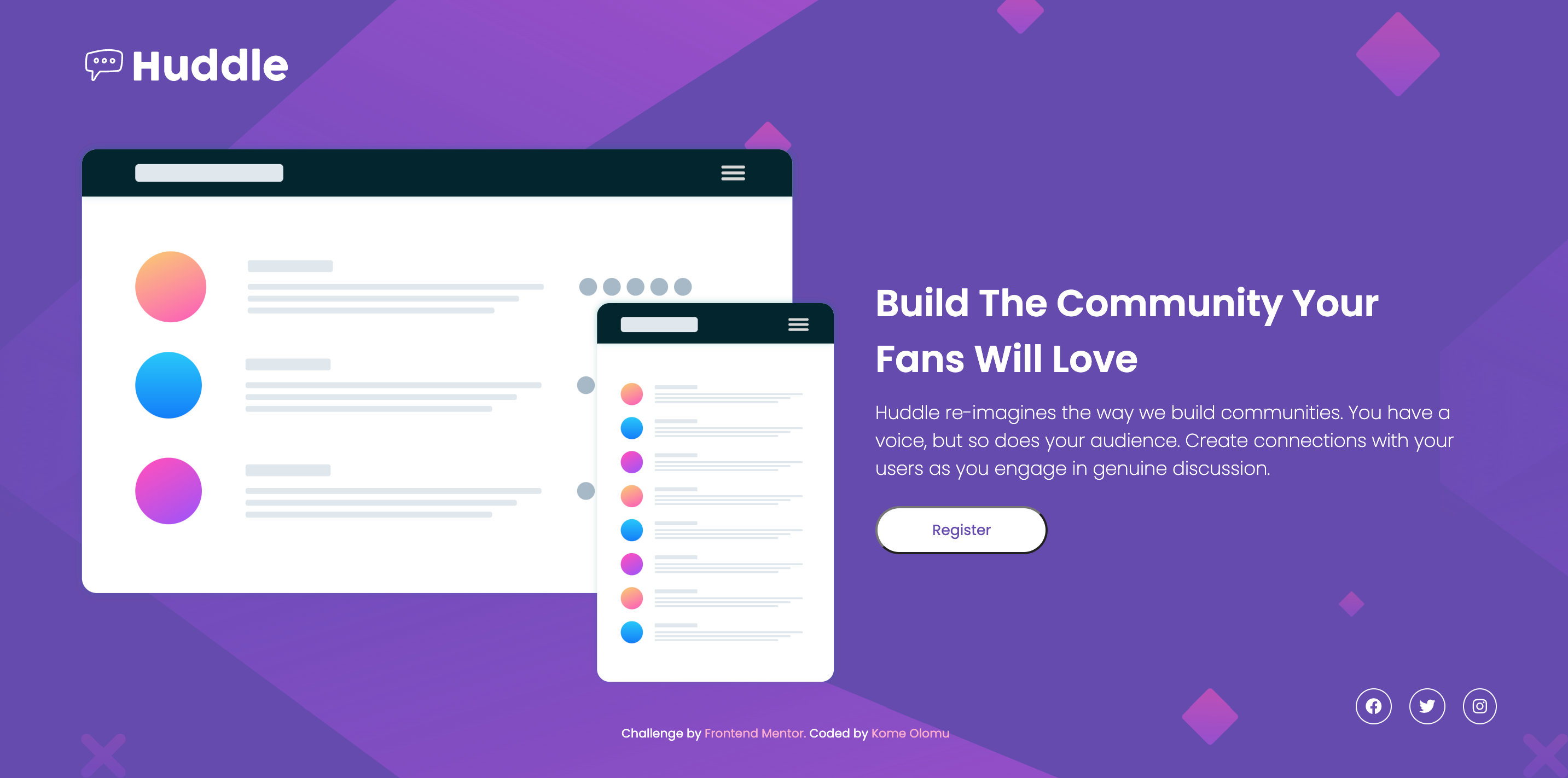 huddle-landing-page